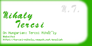 mihaly tercsi business card